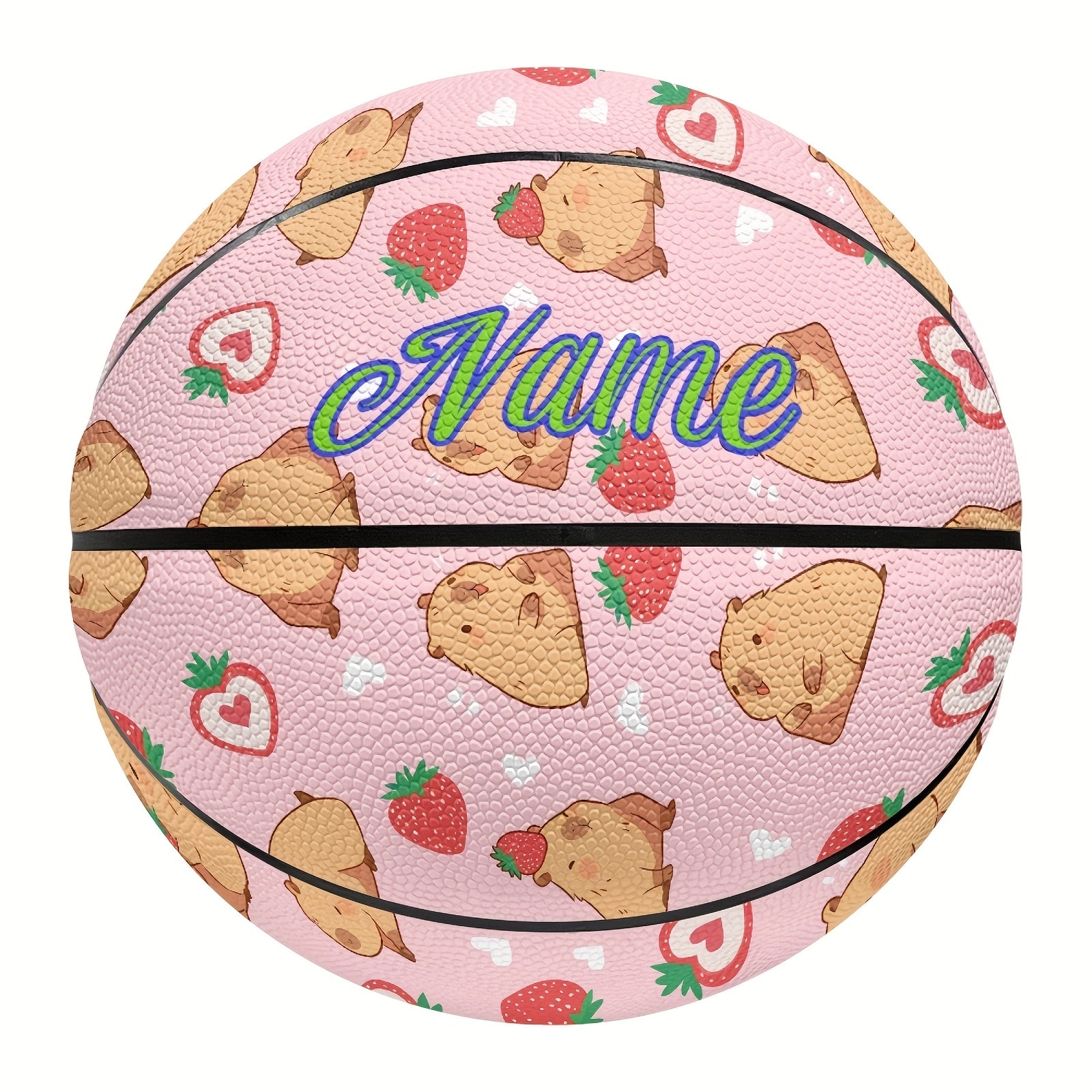 Customizable Basketball Cute Customizable Capybara Pattern Basketball | Optional Size 5 or 7