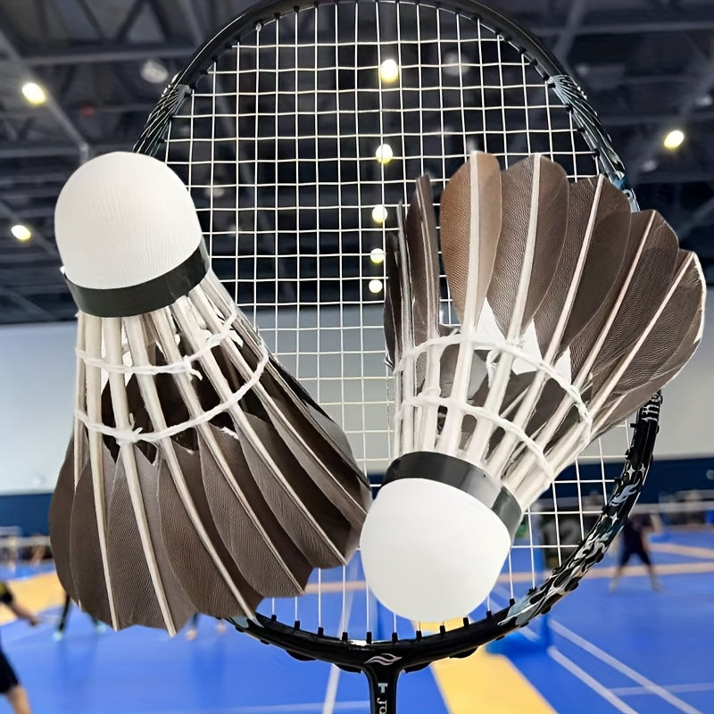 3pcs Badminton Shuttlecocks 3pcs Durable Badminton Shuttlecocks with White & Black Duck Feathers & Soft Foam Heads | Design for Training, Team Sports, Casual Play | Tennis & Short-Handled Paddle Accessories, Outdoor Recreation, Classic Shuttlecock