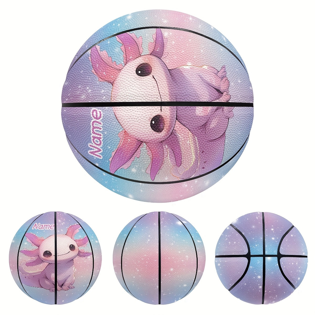 Customized No. 5\u002F7 Basketball - Cute Salamander Design, Durable Pu Material