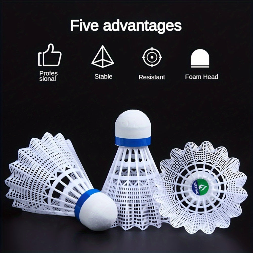 12pcs Nylon Shuttlecocks Durable 12pcs\u002F6pcs Nylon Badminton Shuttlecocks