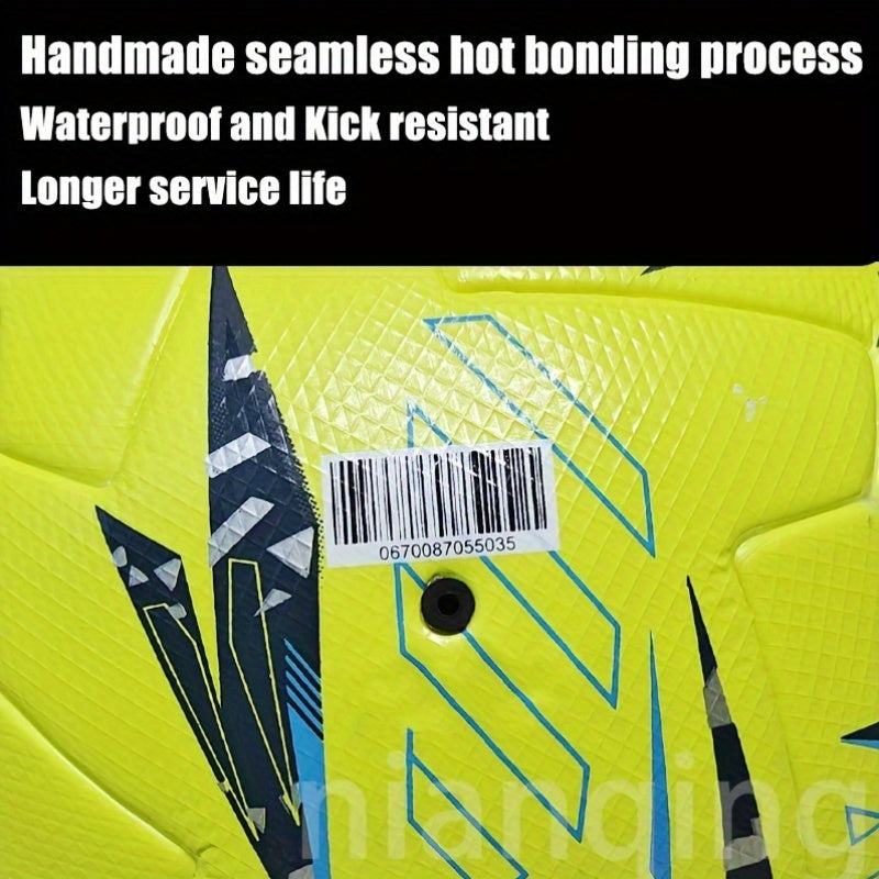Professional No.5 Soccer Ball - High-Quality Faux Leather, Seamless Heat-Bonded Construction