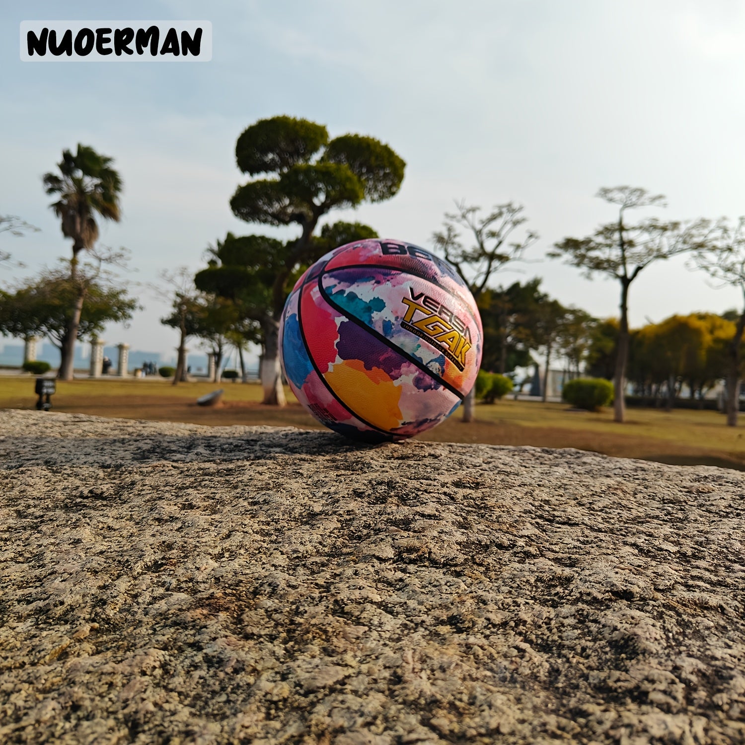 NUOERMAN Vibrant Dragon-Themed Basketball - Durable