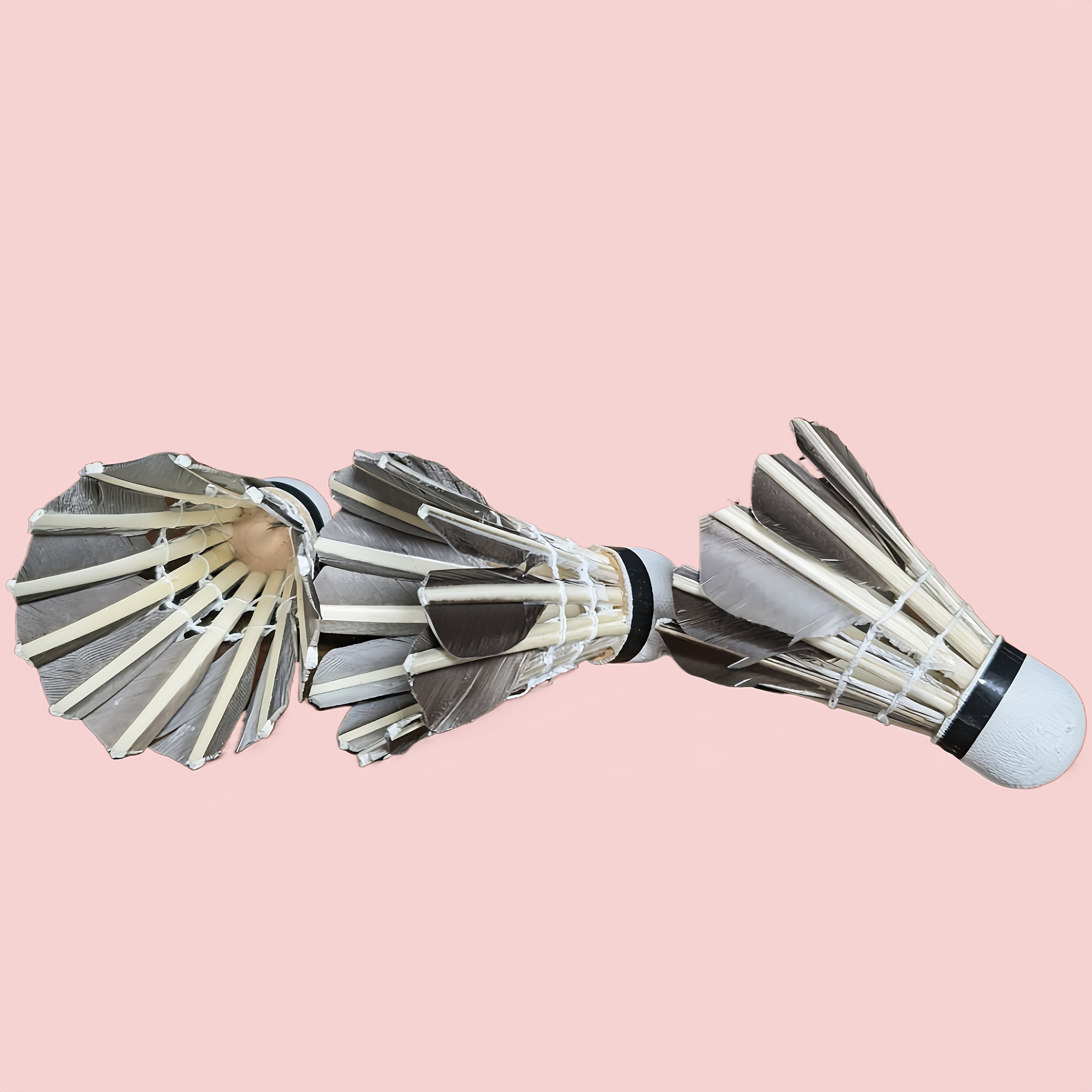 3pcs Badminton Shuttlecocks 3pcs Durable Badminton Shuttlecocks with White & Black Duck Feathers & Soft Foam Heads | Design for Training, Team Sports, Casual Play | Tennis & Short-Handled Paddle Accessories, Outdoor Recreation, Classic Shuttlecock