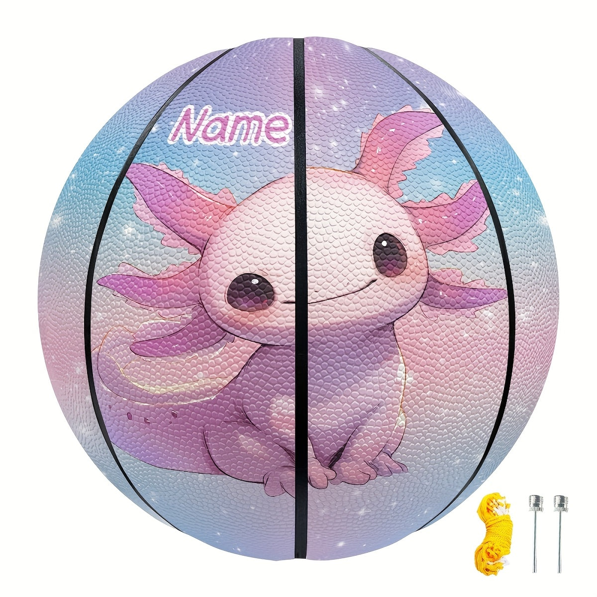 Customized No. 5\u002F7 Basketball - Cute Salamander Design, Durable Pu Material