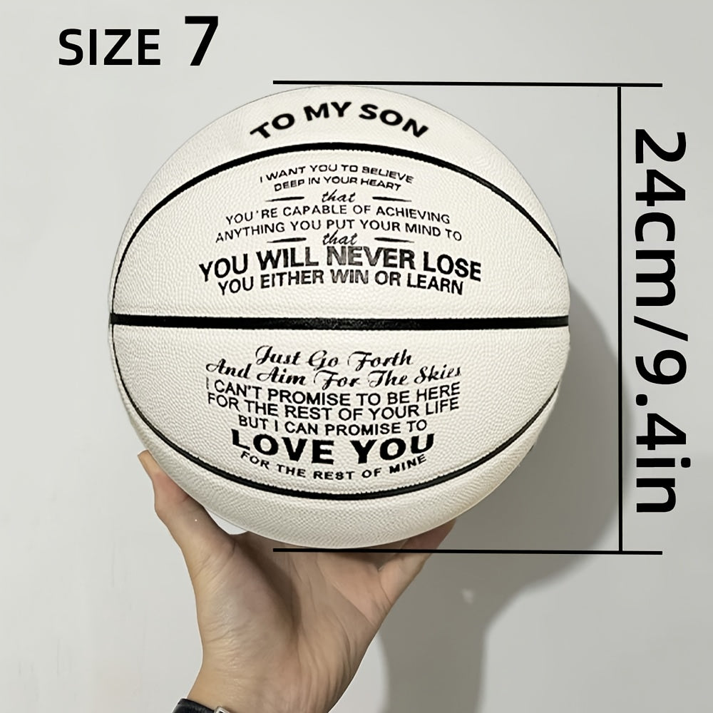 Glow-in-the-Dark Basketball #7 - Personalized Custom Name\u002FMessage, No Batteries Needed