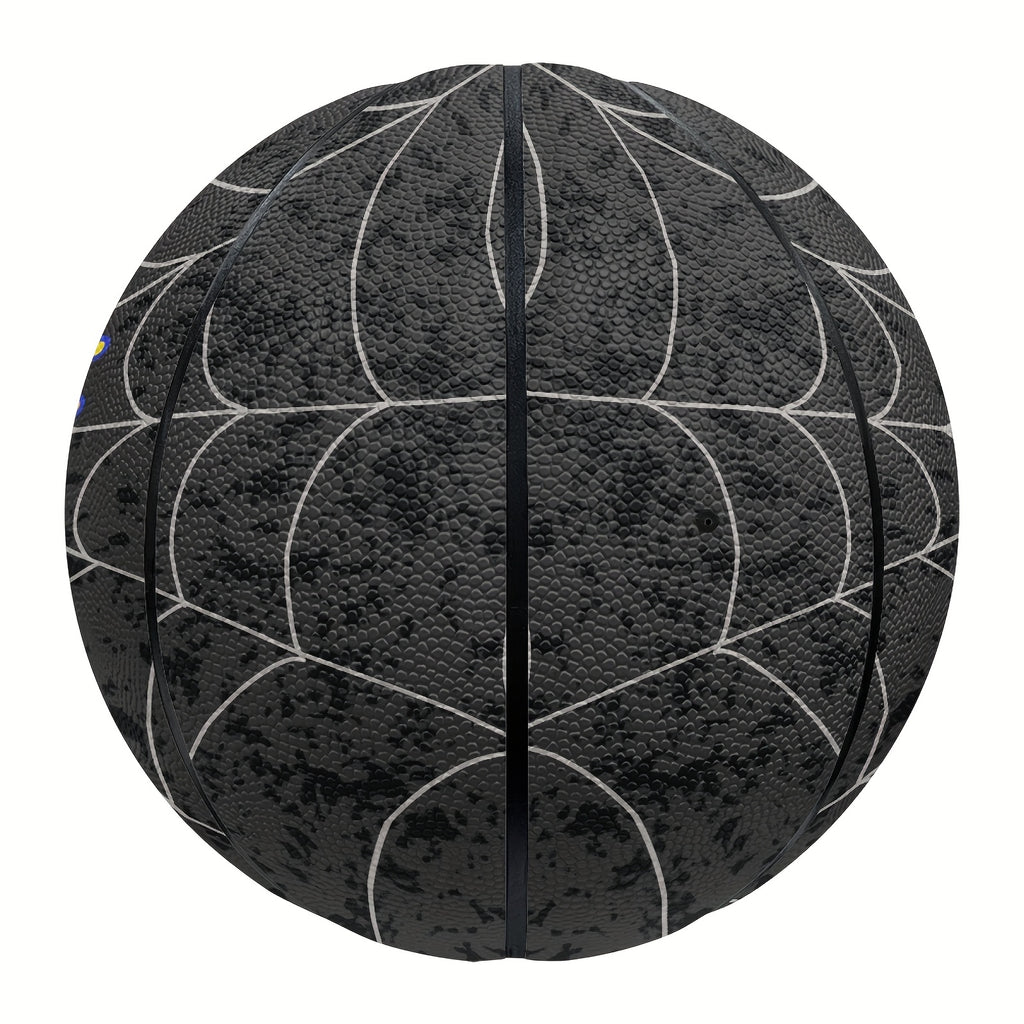 Customized basketball with spider web and skull design, size 5 or 7