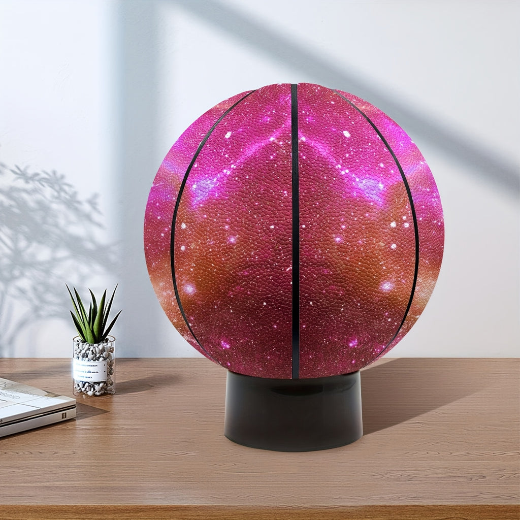 Pink Starry Sky Basketball Pink Starry Sky Design Basketball - Custom Name