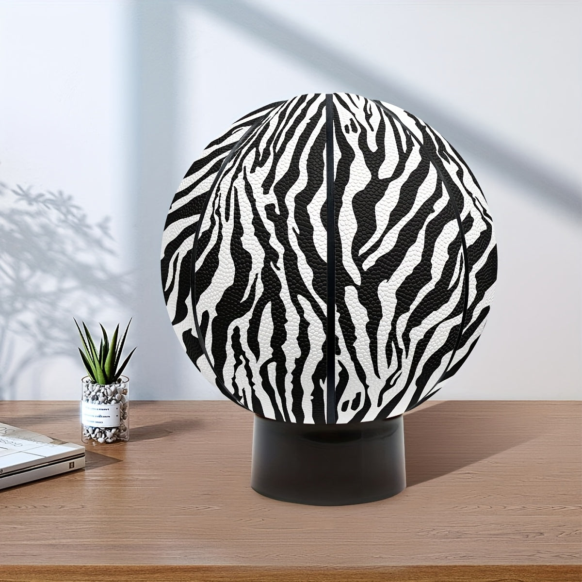 Zebra Print Custom Basketball-Add Your Design-Photo\u002FText\u002FLogo\u002FName