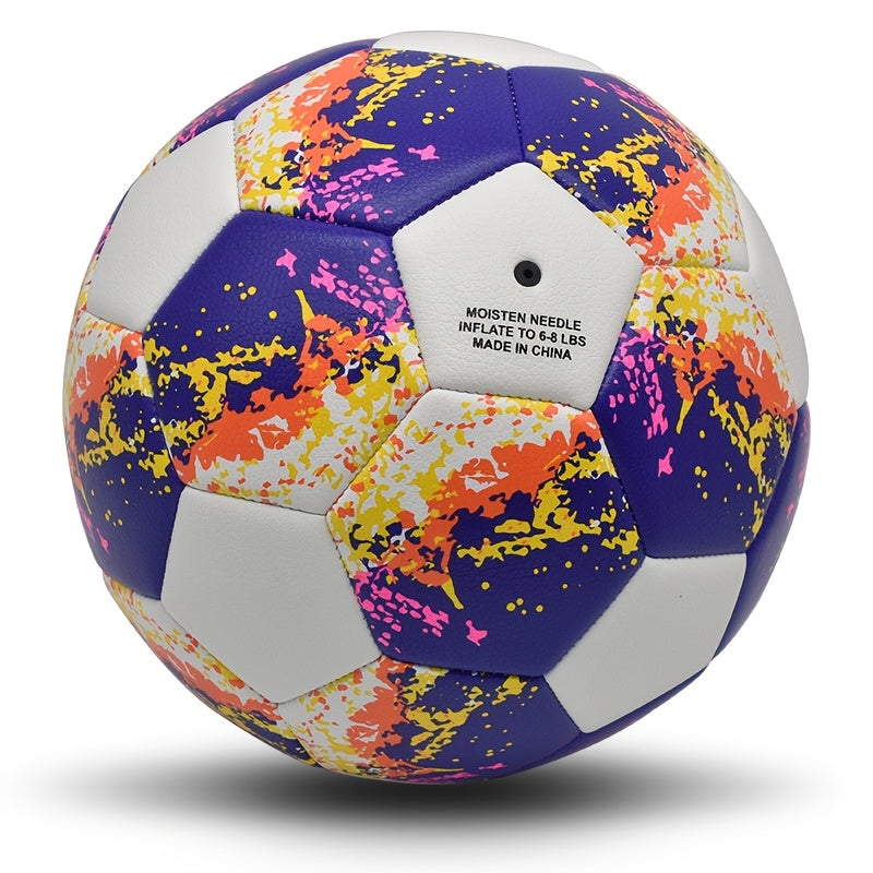 1pc Personalized Soccer Ball - Heavy-Duty PU Football with Custom Name & Number