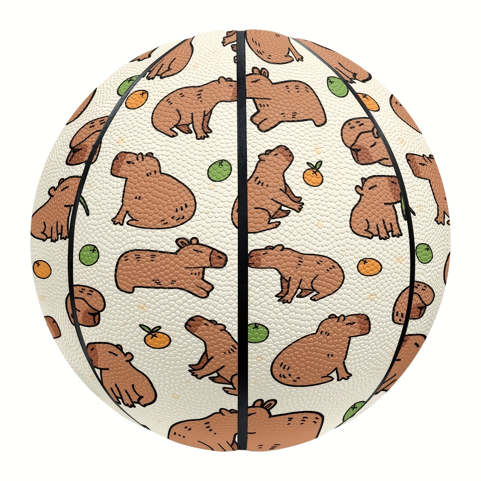Customizable Basketball Cute Customizable Capybara Pattern Basketball | Optional Size 5 or 7
