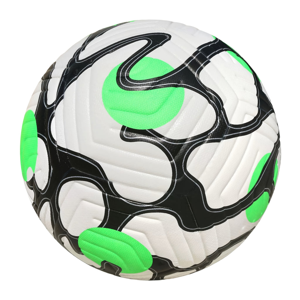 Professional Soccer Ball - Size 5 Machine-Sewn PU Football with Black