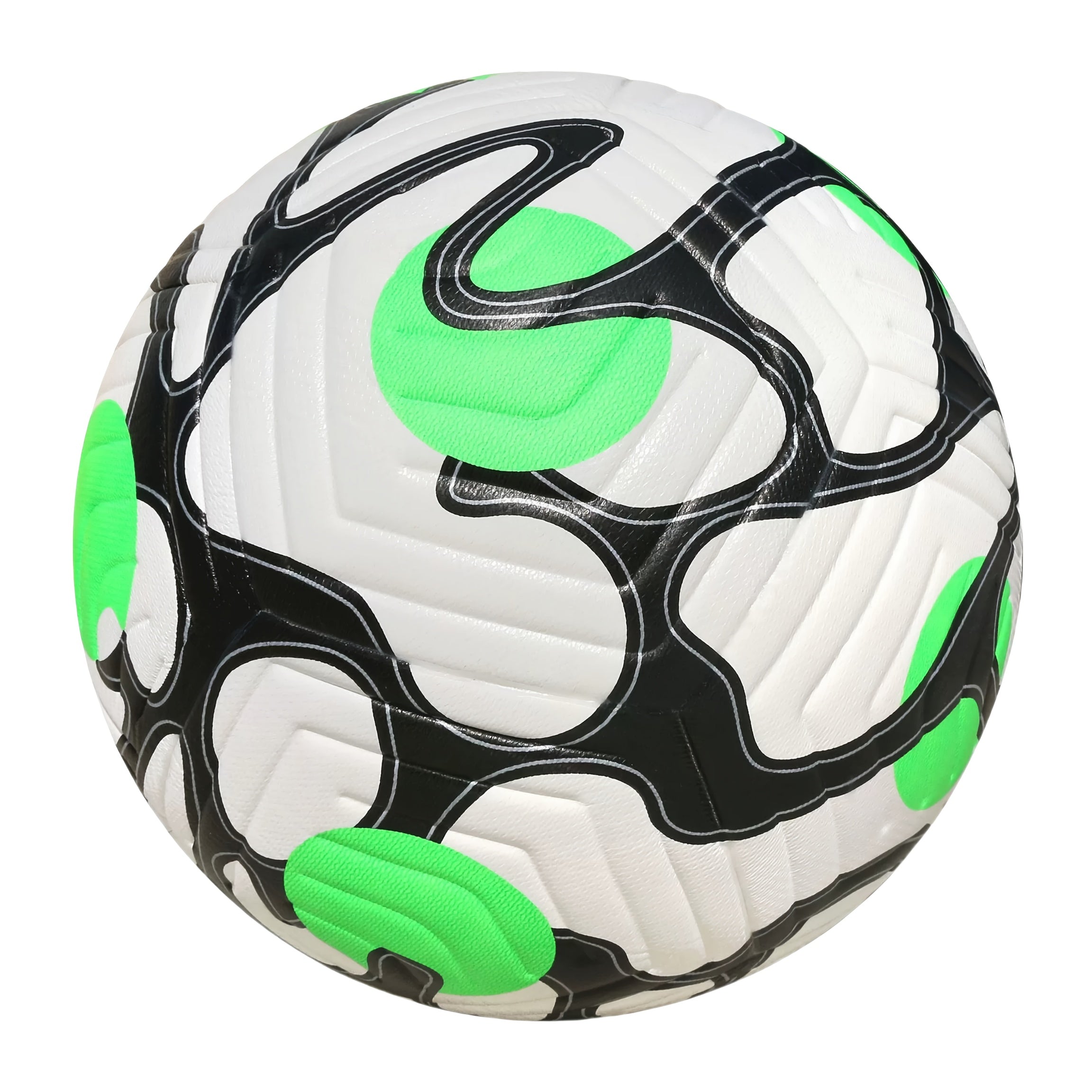 Professional Soccer Ball - Size 5 Machine-Sewn PU Football with Black