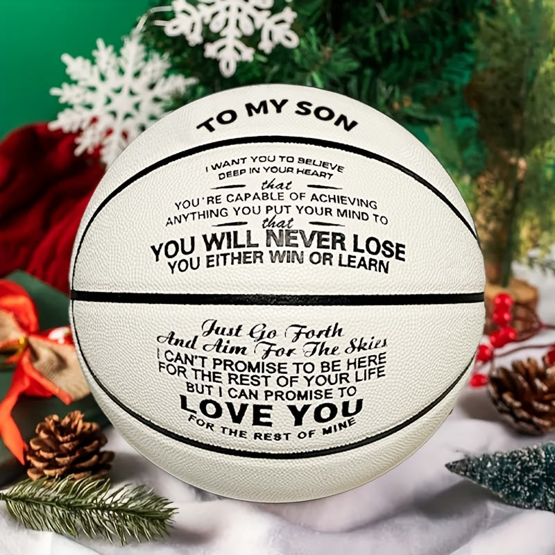 Glow-in-the-Dark Basketball #7 - Personalized Custom Name\u002FMessage, No Batteries Needed