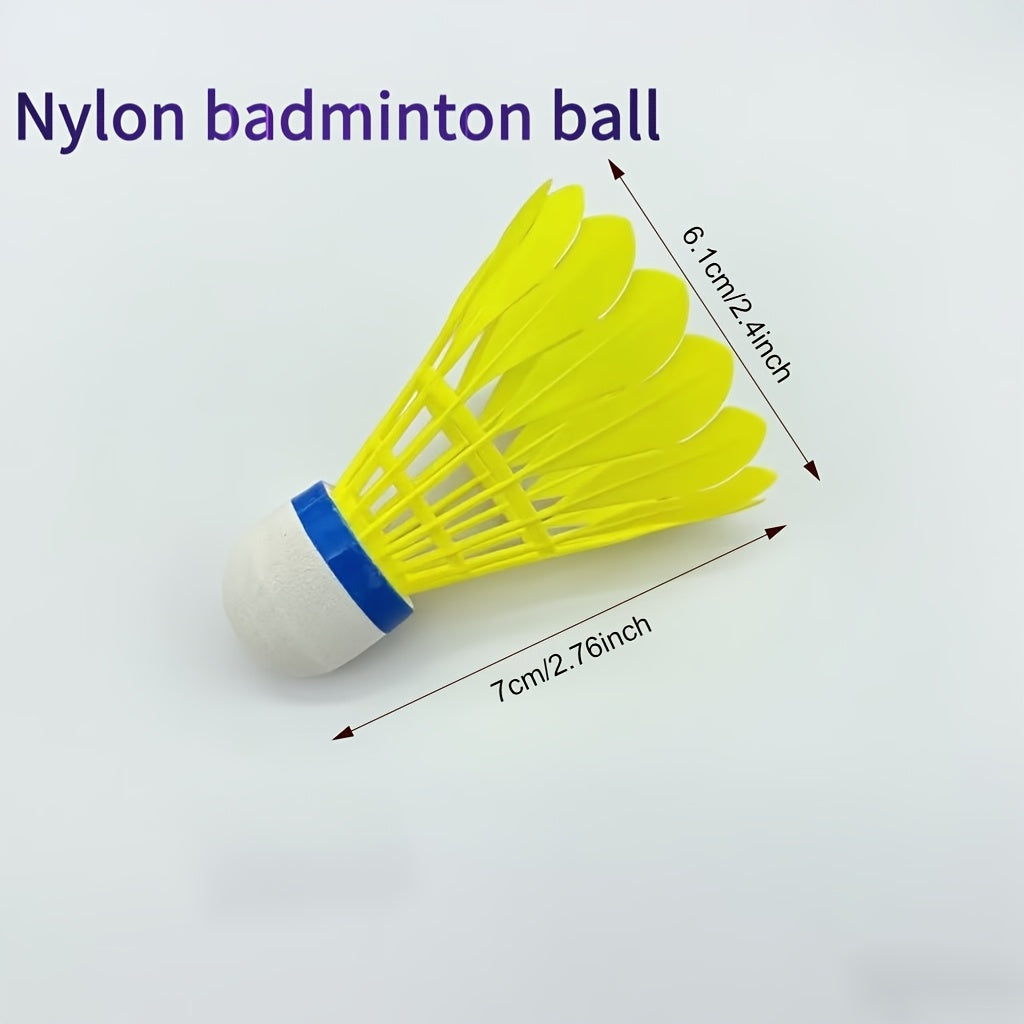 3pcs New Super Durable Flight Stability Simulated Nylon Badminton Shuttlecocks