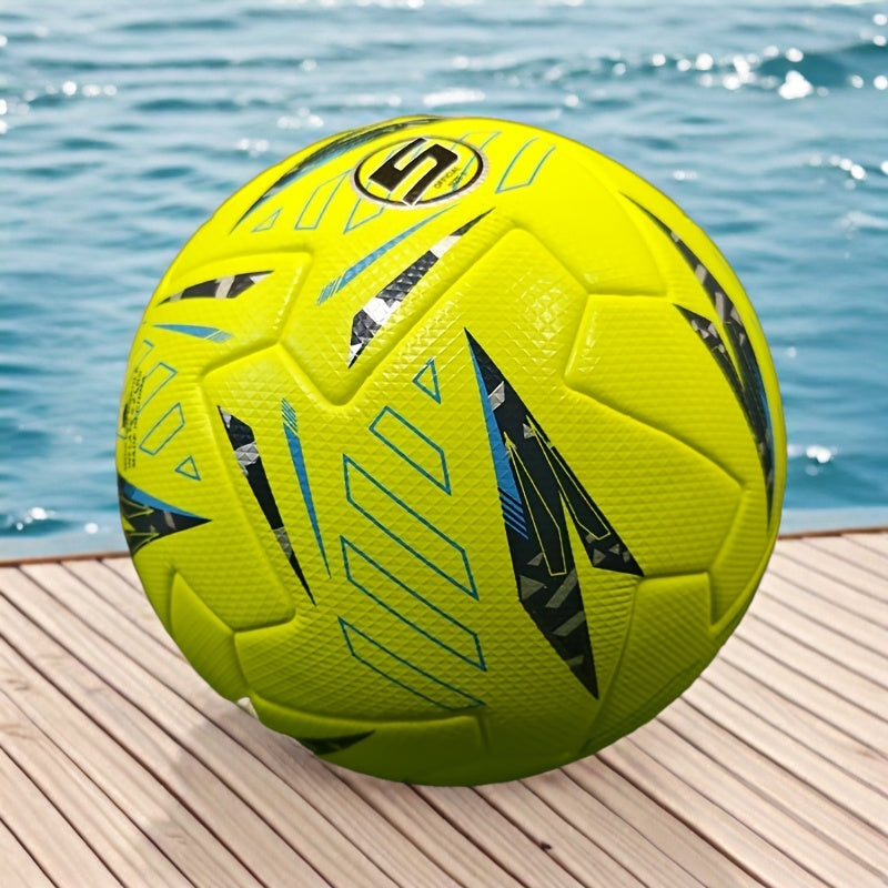 Professional No.5 Soccer Ball - High-Quality Faux Leather, Seamless Heat-Bonded Construction