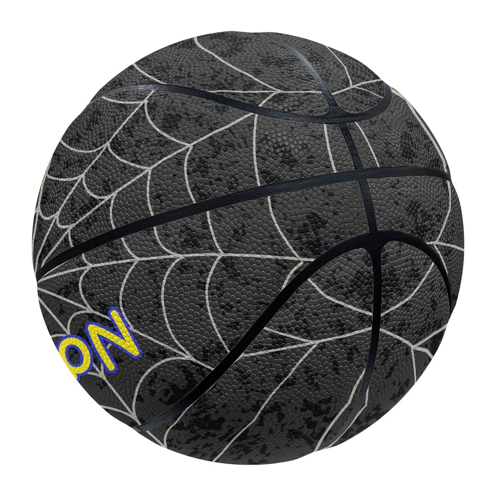 Customized basketball with spider web and skull design, size 5 or 7