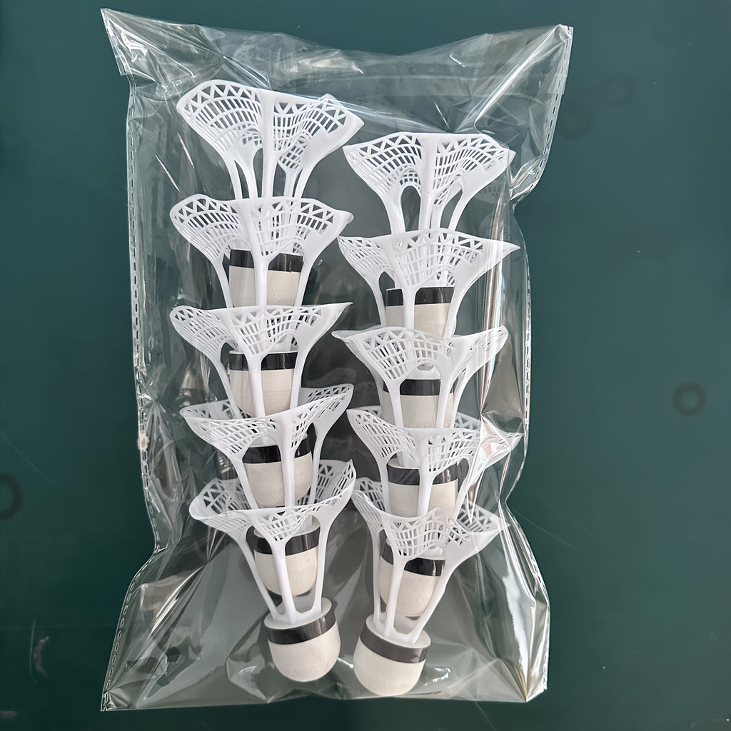 10pcs Durable Nylon Badminton Rackets - Windproof Design for Enhanced Stability
