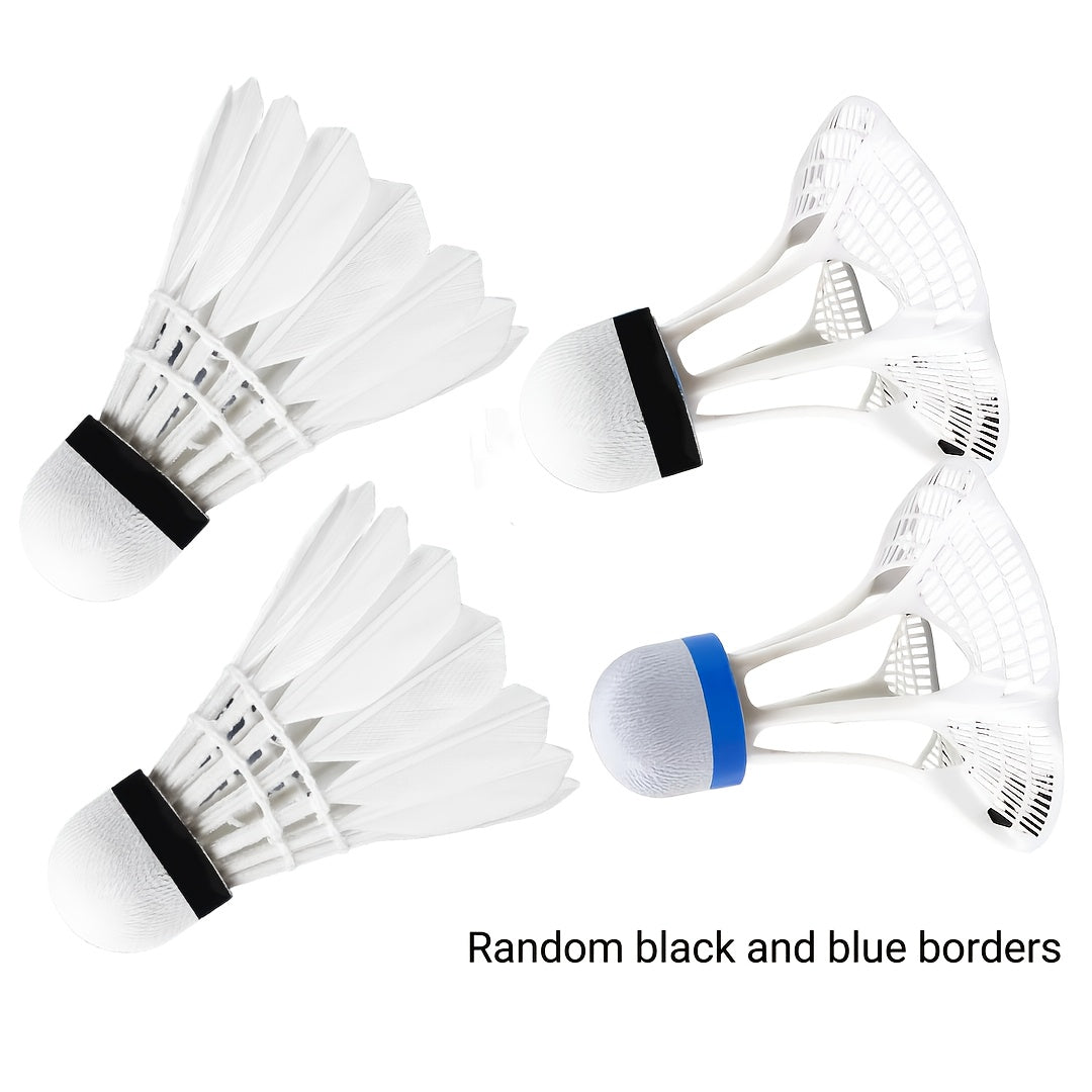 3pcs Badminton Shuttlecocks 3pcs Durable Badminton Shuttlecocks with White & Black Duck Feathers & Soft Foam Heads | Design for Training, Team Sports, Casual Play | Tennis & Short-Handled Paddle Accessories, Outdoor Recreation, Classic Shuttlecock